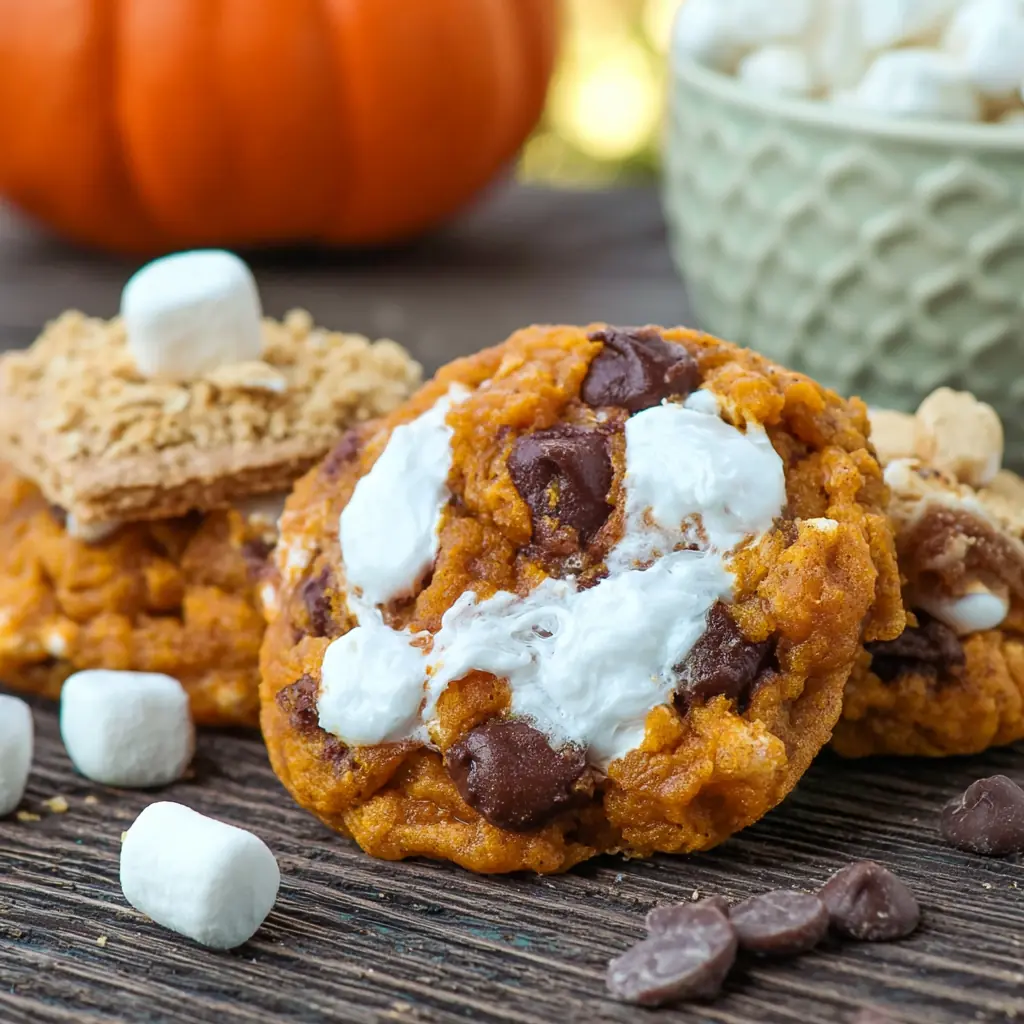 Pumpkin S'mores Cookies