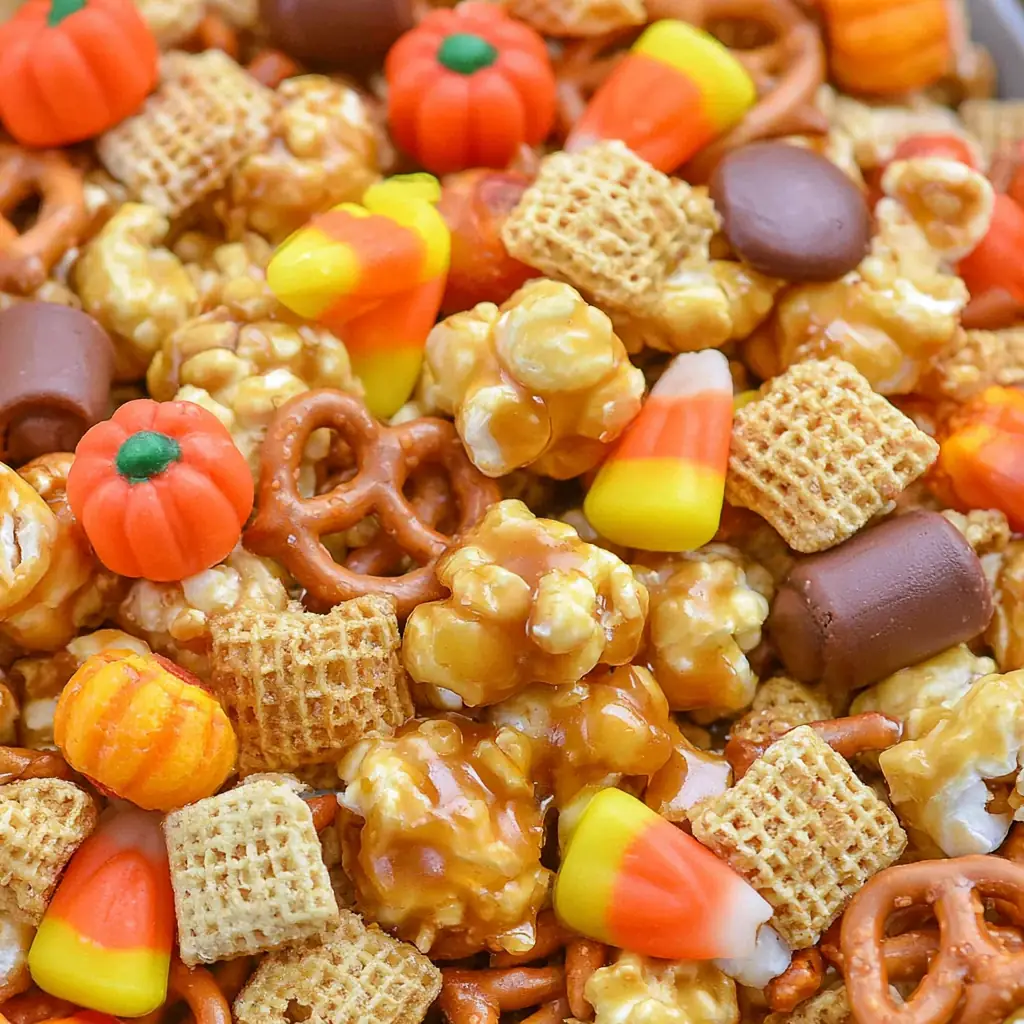 Scarecrow Crunch Snack Mix: Easy Sweet and Salty Halloween Treat 5 Scarecrow Crunch Snack Mix