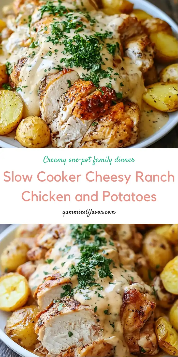 Slow Cooker Cheesy Ranch Chicken – Easy Comfort Food Recipe 6 Slow Cooker Cheesy Ranch Chicken