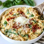 Slow Cooker Tuscan Chicken Orzo