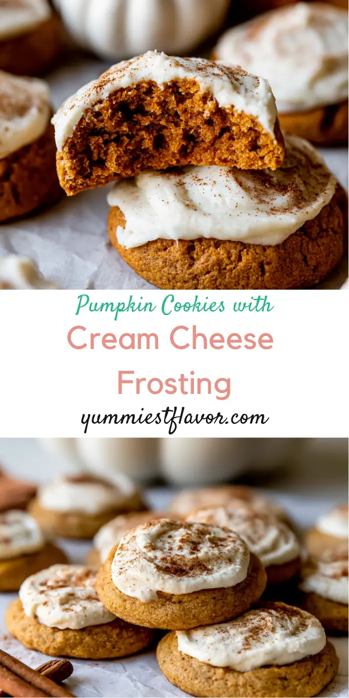 Soft Pumpkin Cookies with Cream Cheese Frosting 10 Soft Pumpkin Cookies