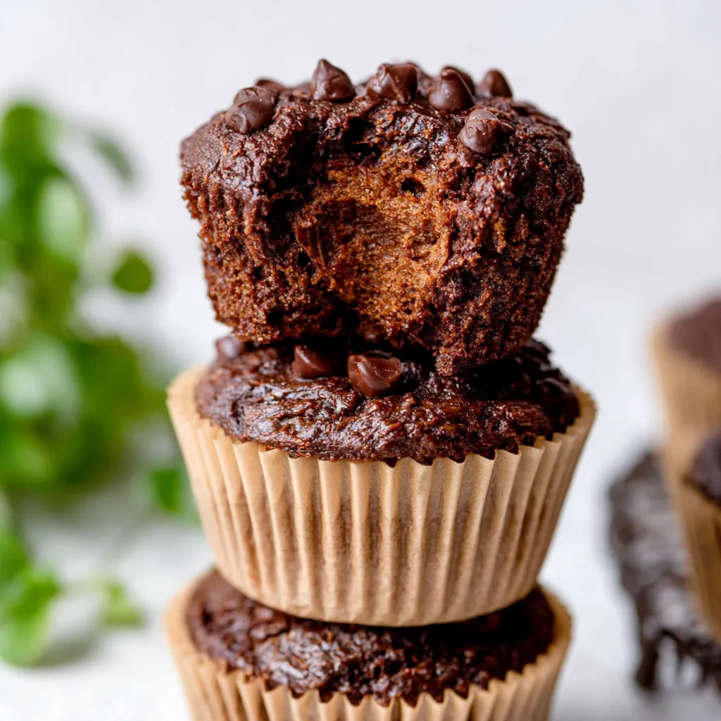 Veggie-Loaded Chocolate Muffins