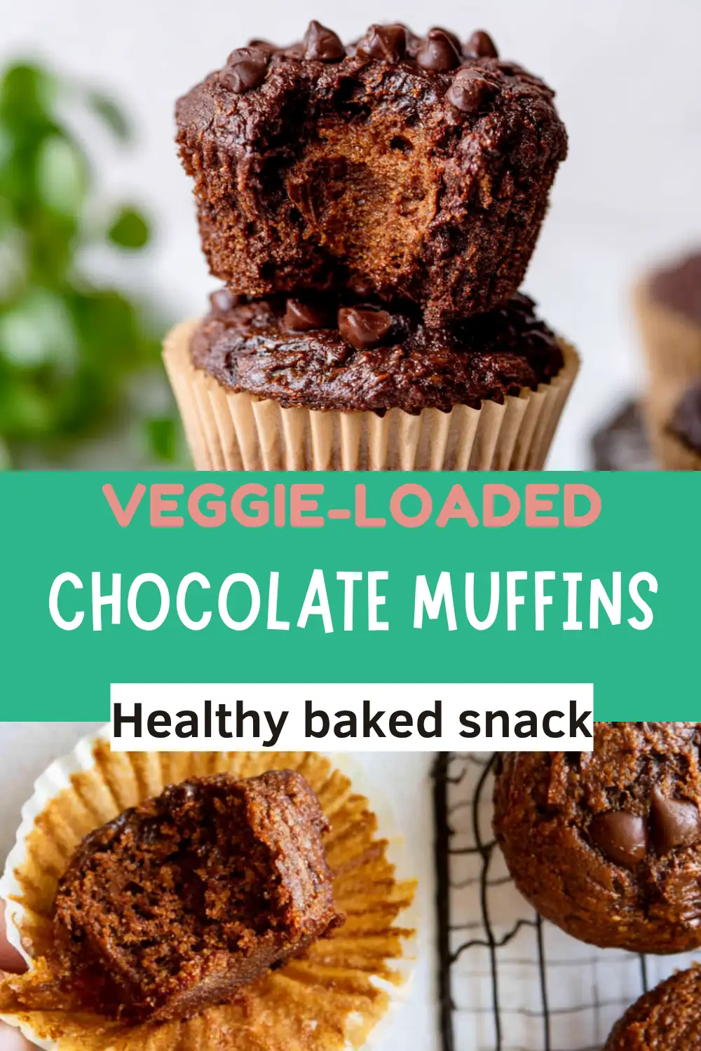 Veggie-Loaded Chocolate Muffins