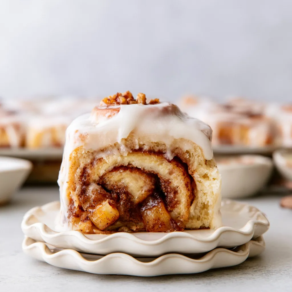 Apple Cinnamon Rolls With Pecans and Cream Cheese Frosting 5 Apple Cinnamon Rolls