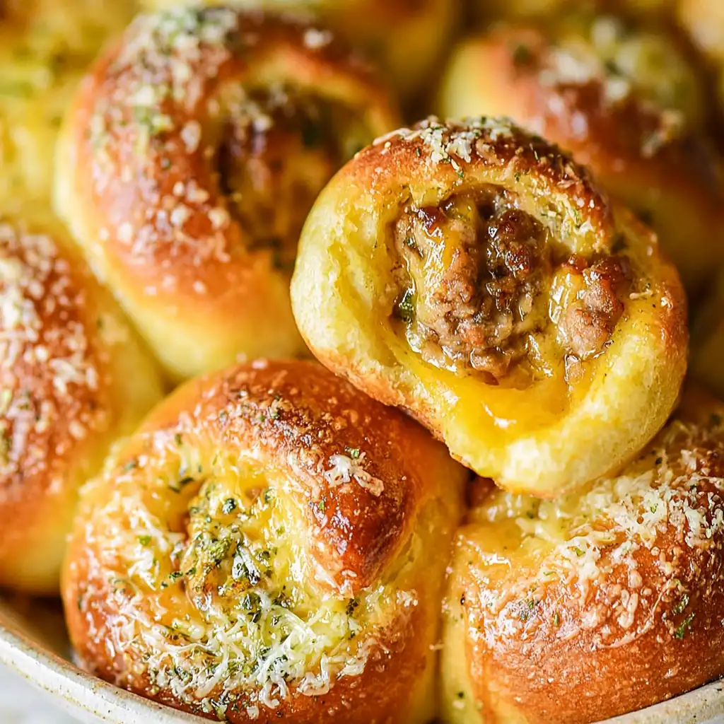 Garlic Parmesan Cheeseburger Bombs