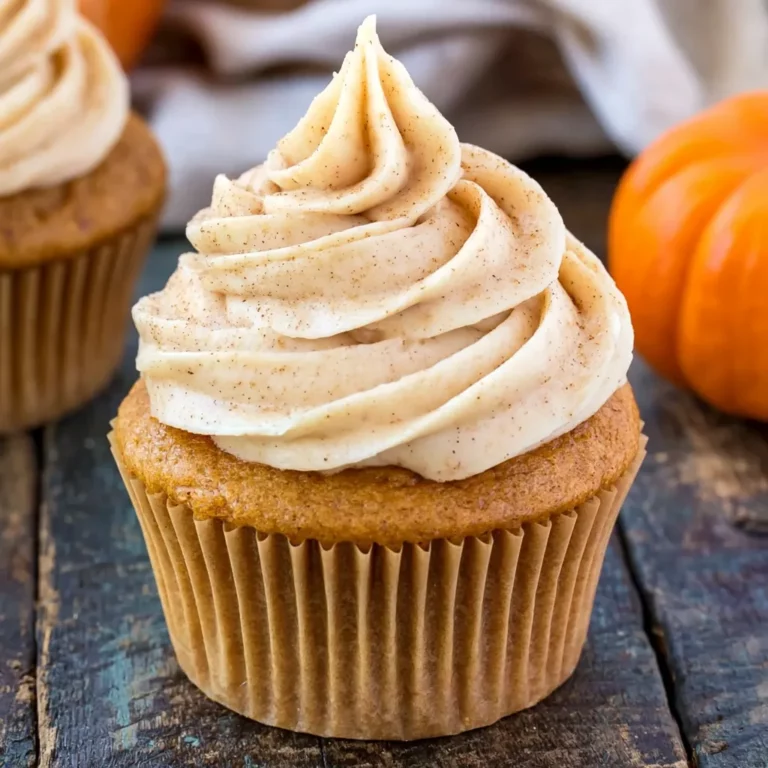 Pumpkin Cupcakes with Cinnamon Frosting