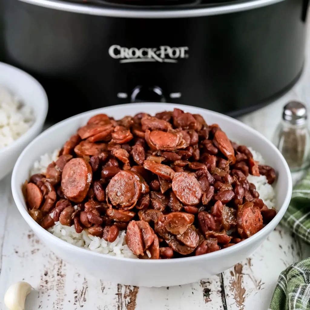 Slow Cooker Cajun Red Beans and Rice
